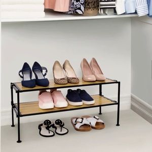 2-Tier Resin Shoe Rack, Aspen